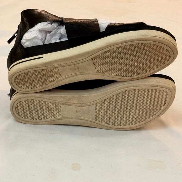 Eileen Fisher Black Leather Gladiator Sandal Sneakers Zip Back Women's 11 - Picture 5 of 8